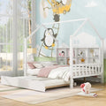 Houten bed in Full-formaat in huisstijl met onderschuifbed