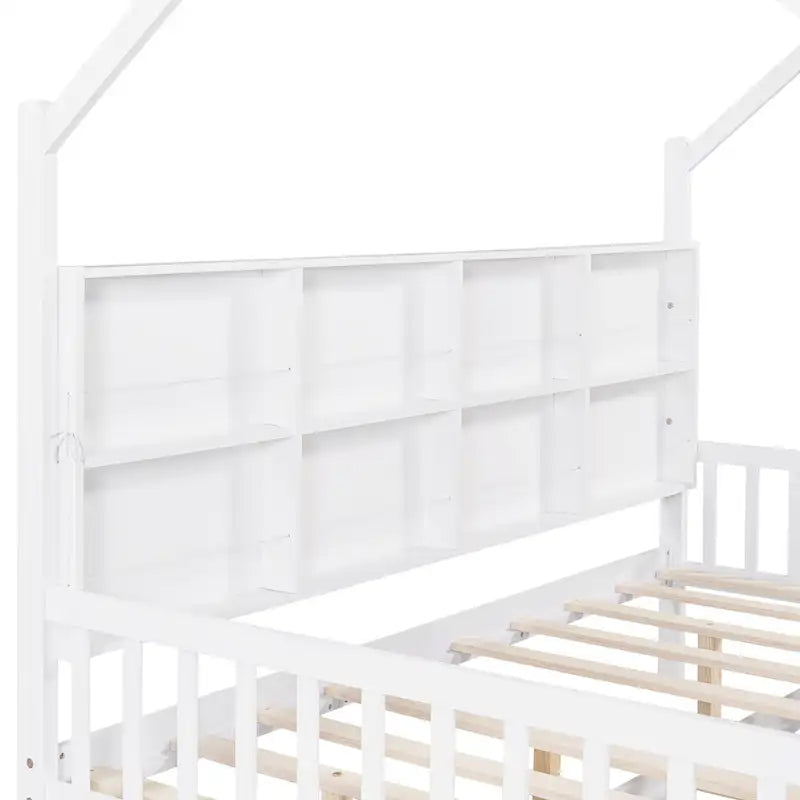 Houten bed in Full-formaat in huisstijl met onderschuifbed