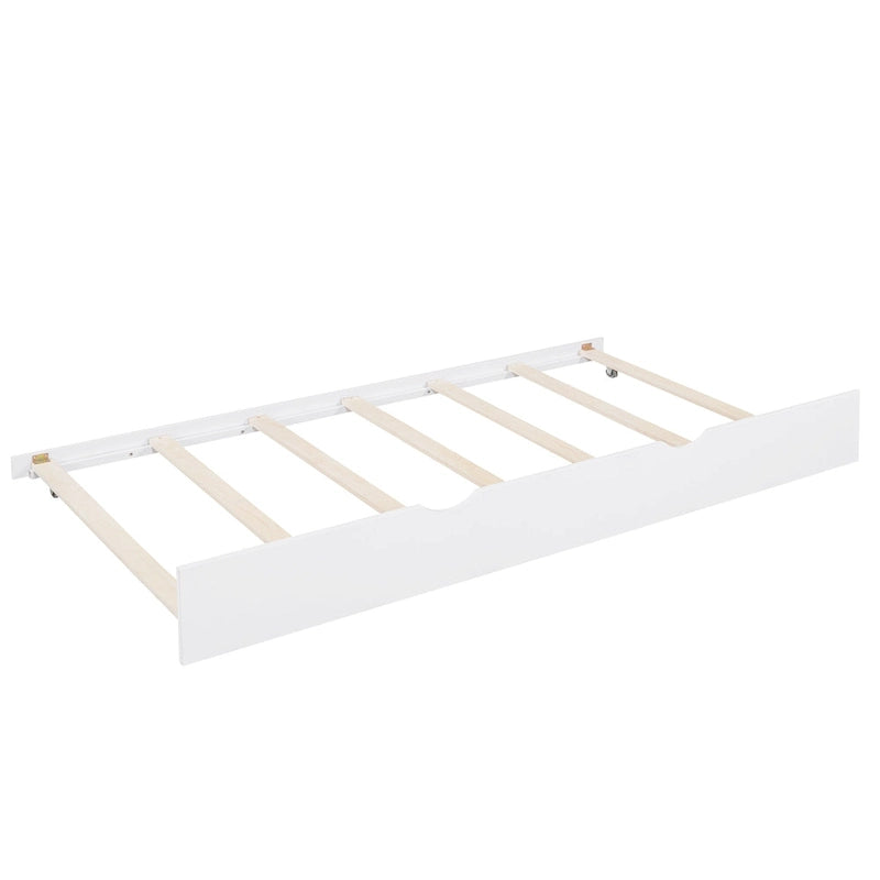 Houten bed in Full-formaat in huisstijl met onderschuifbed