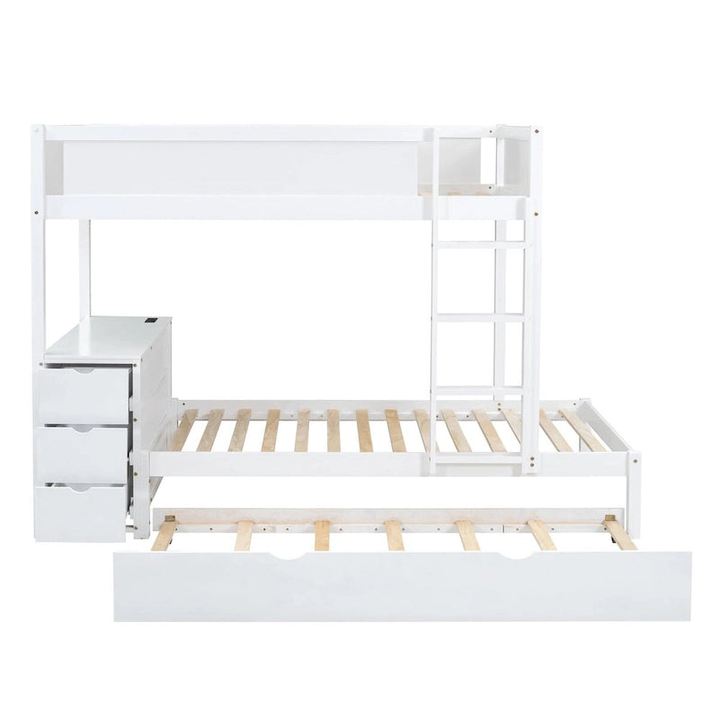 Twin Bunk Bed with Twin size Trundle