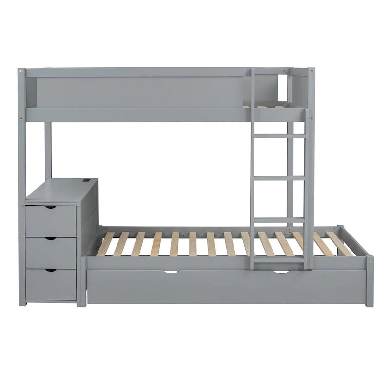 Twin Bunk Bed with Twin size Trundle