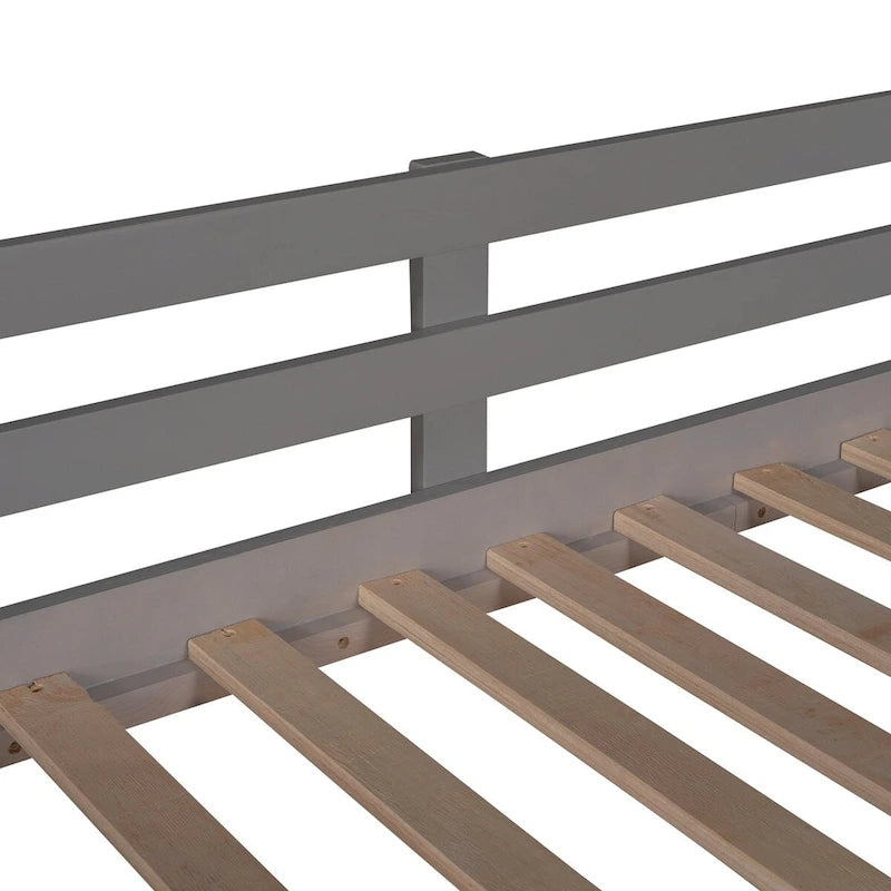 Lit mezzanine simple avec toboggan, lit cabane avec toboggan