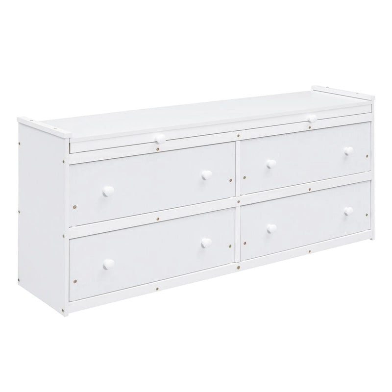 Lit mezzanine Twin Size avec bureau d’écriture et 4 tiroirs