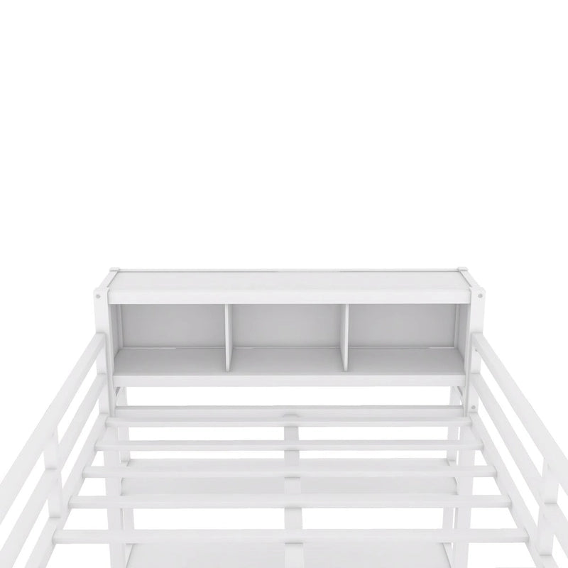 Modernes Metall-Hochbett in voller Größe mit Kleiderschrank und L-förmigem Schreibtisch